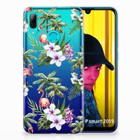 Huawei P Smart 2019 TPU Hoesje Flamingo Palms - thumbnail