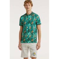 Petrol Industries gemêleerde slim fit sweatshort grijs melange