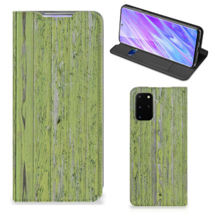 Samsung Galaxy S20 Plus Book Wallet Case Green Wood