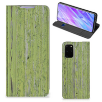 Samsung Galaxy S20 Plus Book Wallet Case Green Wood