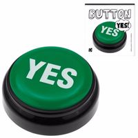 Groene YES buzzer drukknop met geluid