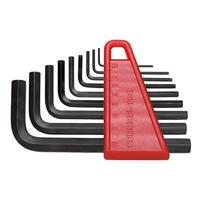 GEDORE rode hoekschroevendraaierset binnenzeskant, 9-delig, kort