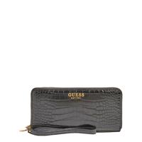 Guess Laurel Slg Large Zip Around black Dames portemonnee