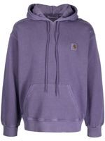 Carhartt WIP logo-patch cotton hoodie - Violet