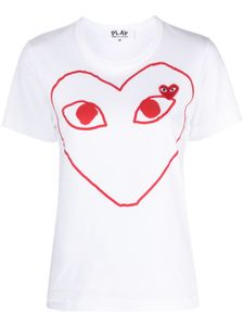 Comme Des Garçons Play t-shirt à logo imprimé - Blanc