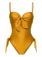 ZIMMERMANN maillot de bain Acadian à détail de foulard - Jaune