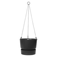 Elho greenville hanging basket 24 living black - thumbnail