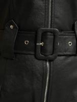 Missguided / jumpsuit PU Zip in zwart