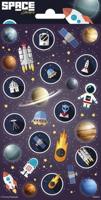 Funny Products stickervel Space junior papier 26 stuks