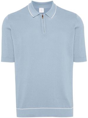 Eleventy Gebreid poloshirt - Blauw
