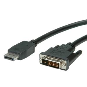 VALUE DisplayPort Kabel DP Male - DVI-D Male, zwart, 1 m