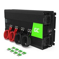 Green Cell® 3000W/6000W Zuivere sinusgolf Omvormer 24V naar 230V Spanningsomvormer Stroomomvormer Power Inverter Converter voor auto, directe aansluiting op de autobatterij