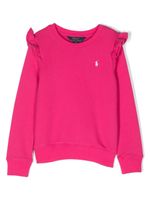 Ralph Lauren Kids sweat Polo Pony à volants - Rose