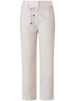Enkellange broek model Xana 100% linnen Van Raffaello Rossi beige