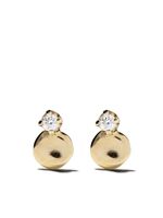 WWAKE puces d'oreilles serties de diamants en or 14ct