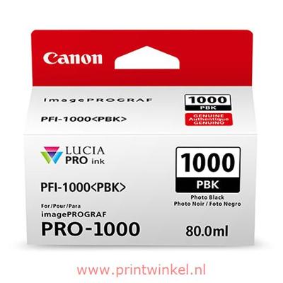 Canon PFI-1000 PBK Origineel Foto zwart