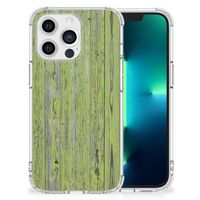 Apple iPhone 13 Pro Stevig Telefoonhoesje Green Wood - thumbnail