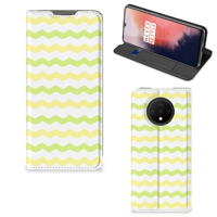 OnePlus 7T Hoesje met Magneet Waves Yellow