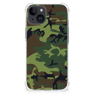 iPhone 15 Plus Doorzichtige Silicone Hoesje Army Dark