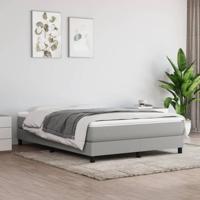 Boxspring met matras stof lichtgrijs 140x190 cm SKU: V3144069