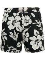 TOM FORD short de bain à fleurs - Noir