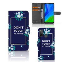 Huawei P Smart 2020 Portemonnee Hoesje Flowers Blue DTMP