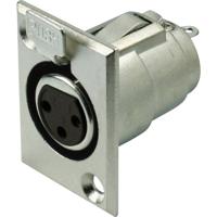 Kash 55021 XLR-connector Flensbus Aantal polen: 3 Zilver 1 stuk(s)