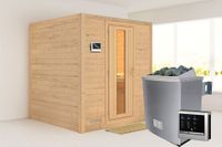 Karibu | Mojave Sauna | Energiesparende Deur | Biokachel 9 kW Externe Bediening - thumbnail