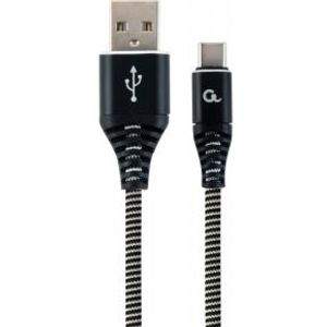 Gembird CC-USB2B-AMCM-2M-BW USB-kabel USB 2.0 USB A USB C Zwart, Wit