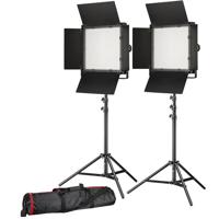 BRESSER LED Foto-Video Set 2x LS-900 54W/8.860LUX + 2x Statief