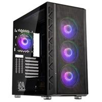 Kolink Citadel Mesh ARGB Midi-Tower PC-behuizing E ATX behuizing RGB PC-behuizing, gehard glas computerbehuizing voor PC, Midi Tower, PC-behuizing met ventilator, computerbehuizing
