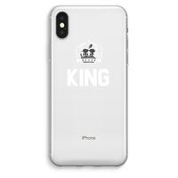 King zwart: iPhone XS Max Transparant Hoesje