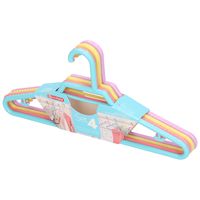 8x Pastel gekleurde kledinghangers 27 cm voor kinderkleding