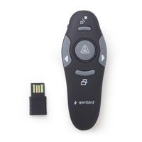 Gembird *Wireless presenter with laser pointer 660 nm 10 m Zwart - thumbnail