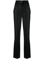 Elisabetta Franchi pantalon en crêpe à taille haute - Noir - thumbnail