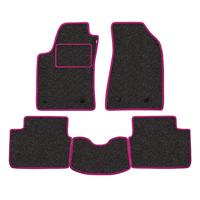 Vloermatten set voor Hyundai i30 Limousine bouwjaar 2008 tot 2012 in auto tapijt, gemaakt in Italië GRIGI en Fuchsia