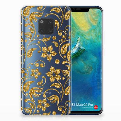 Huawei Mate 20 Pro TPU Case Gouden Bloemen Huawei Mate 20 Pro TPU Case Gouden Bloemen