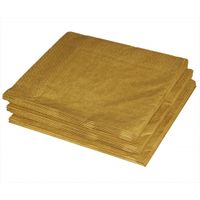 100x stuks gouden servetten 33 x 33 cm - thumbnail