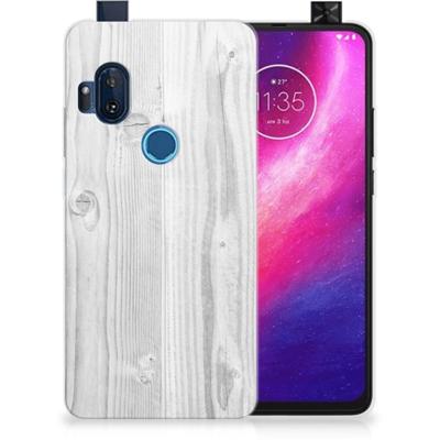 Motorola One Hyper Bumper Hoesje White Wood Motorola One Hyper Bumper Hoesje White Wood