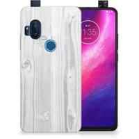Motorola One Hyper Bumper Hoesje White Wood