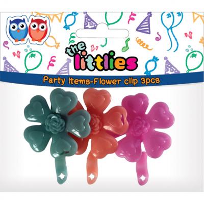 The Littlies clip bloemen groen/oranje/roze 3 stuks The Littlies clip bloemen groen/oranje/roze 3 stuks