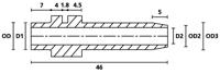 HellermannTyton H321-PVC-BK-T1 Knikbeschermingstule Montagegat: 8.5 mm Klem-Ø (max.): 6 mm PVC Zwart 1 stuk(s)