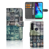 Wallet Case met Pasjes Motorola Moto G Pro Spijkerbroeken - thumbnail