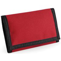 Portemonnee/portefeuille - rood - 13 x 8 cm - met klitteband sluiting