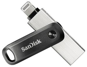 SanDisk iXpand™ Flash Drive Go USB-stick smartphone/tablet Zwart, Zilver 64 GB USB 3.2 Gen 1 (USB 3.0), Apple Lightning