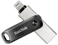 SanDisk iXpand™ Flash Drive Go USB-stick smartphone/tablet Zwart, Zilver 64 GB USB 3.2 Gen 1 (USB 3.0), Apple Lightning