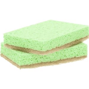 4x Eco schuursponzen/schoonmaaksponzen 10 cm