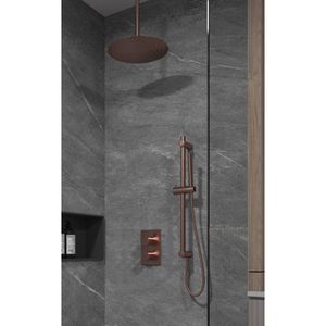 Regendouche set SaniClear Copper | Inbouw | Thermostaatkraan | Rond | Koper geborsteld