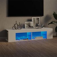 Tv-meubel met LED-verlichting 135x39x30 cm wit