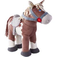 Haba paard Joey junior 35 x 30 cm textiel bruin/wit